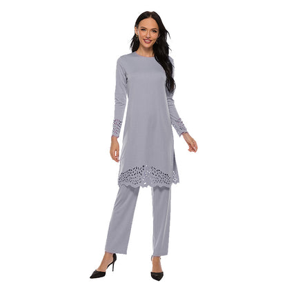 Women's Hollow Out Dress Two-piece Sets
