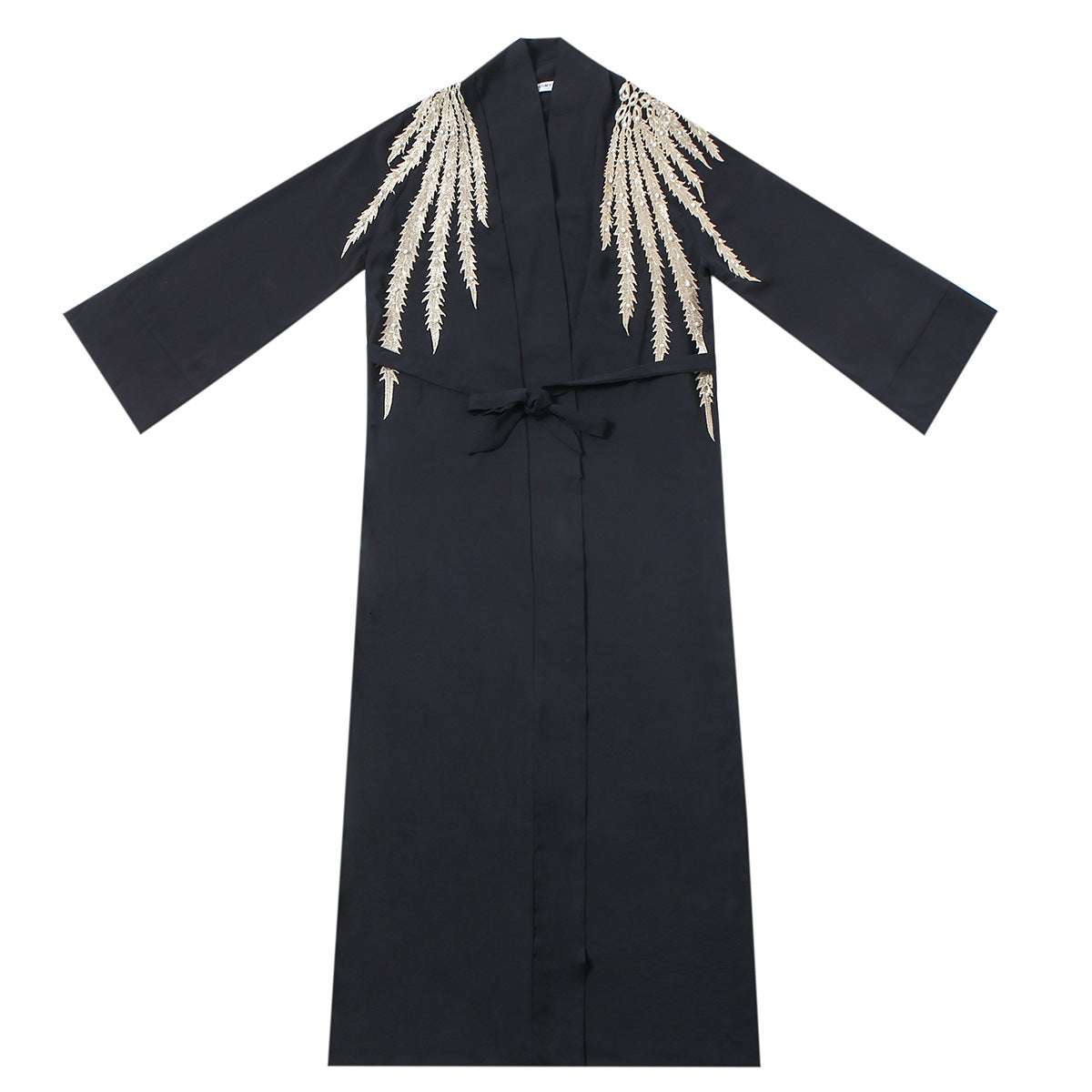 Women's Embroidered Appliqué Robe Dress