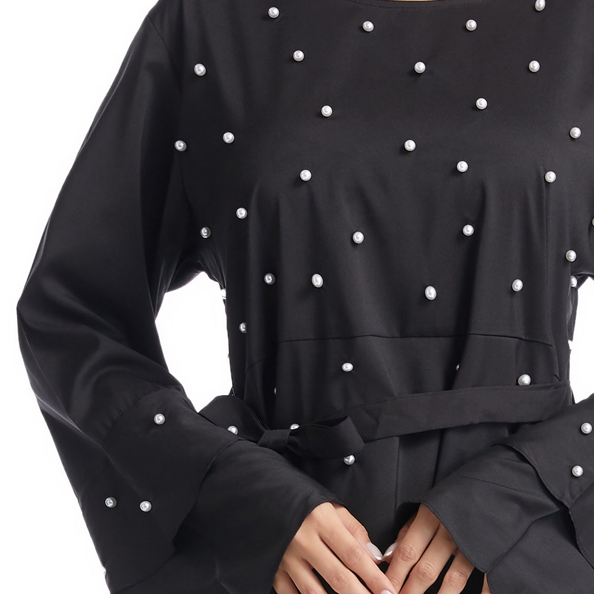 Women's Solid Beaded Dress
