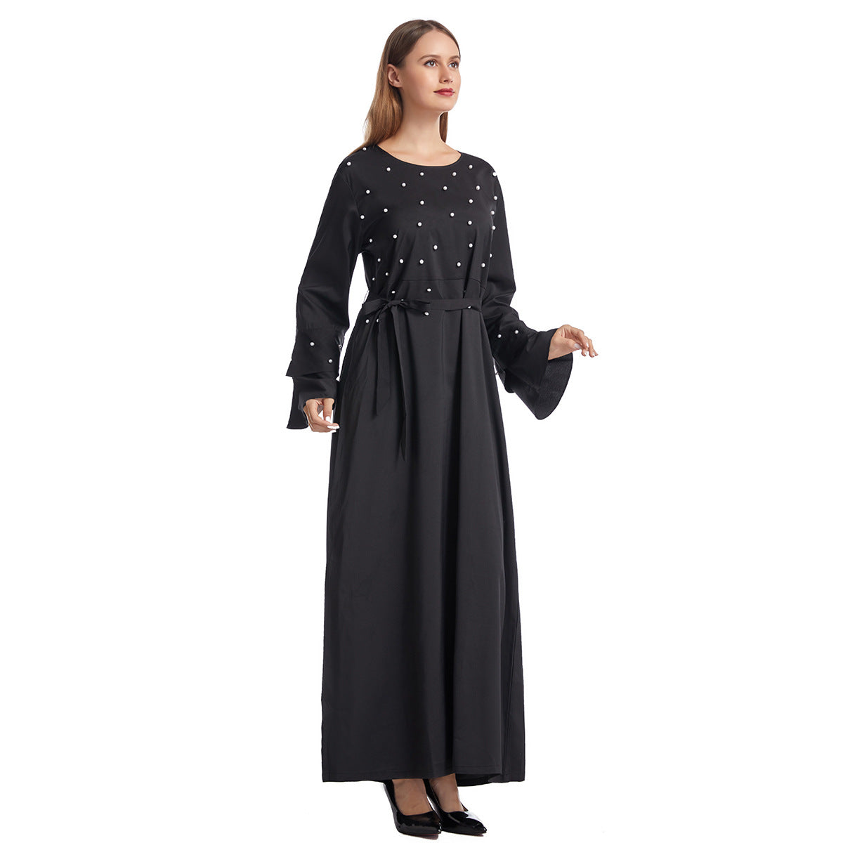 Women's Solid Beaded Dress