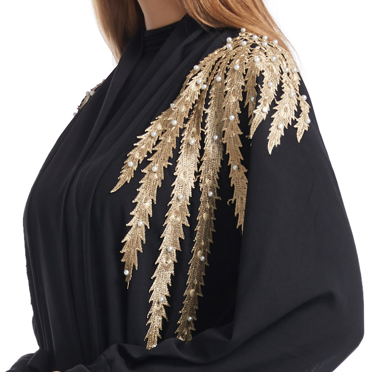 Women's Embroidered Appliqué Robe Dress