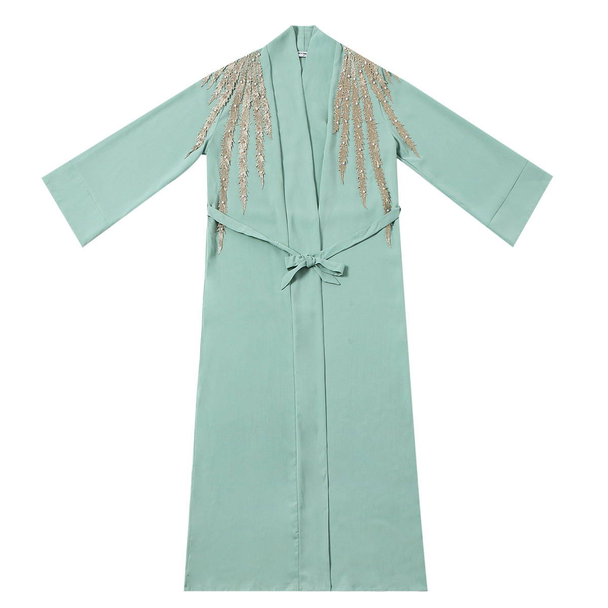 Women's Embroidered Appliqué Robe Dress