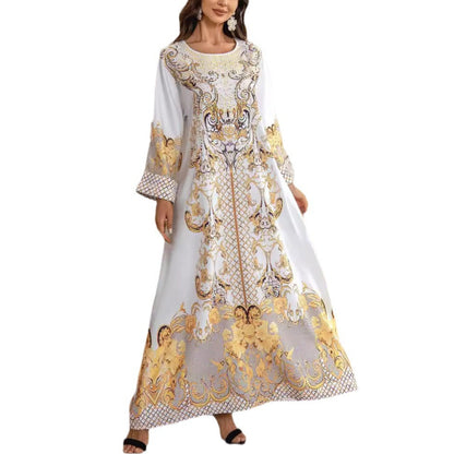 Printed Beaded Hot Diamond Dress