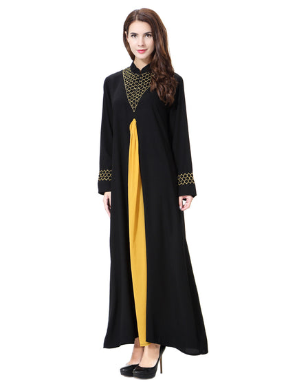 Women's Solid Color Long-sleeved Dress