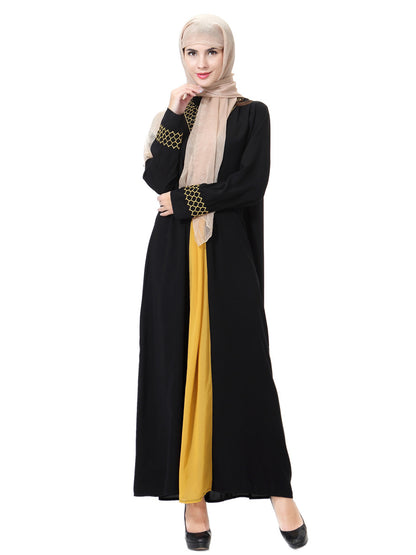 Women's Solid Color Long-sleeved Dress