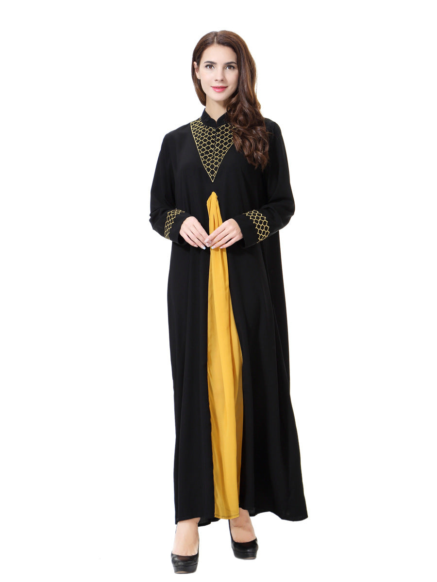Women's Solid Color Long-sleeved Dress