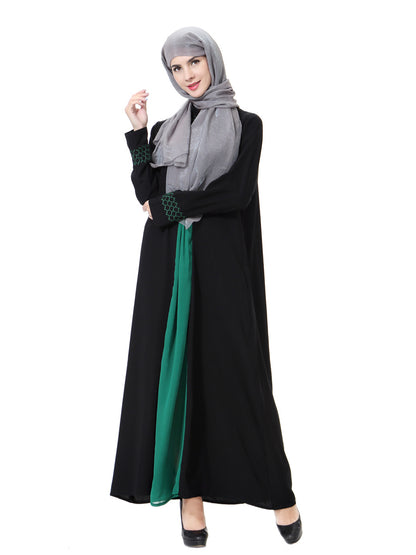 Women's Solid Color Long-sleeved Dress