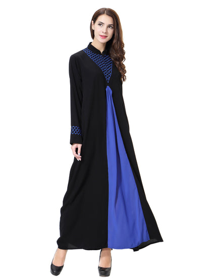 Women's Solid Color Long-sleeved Dress
