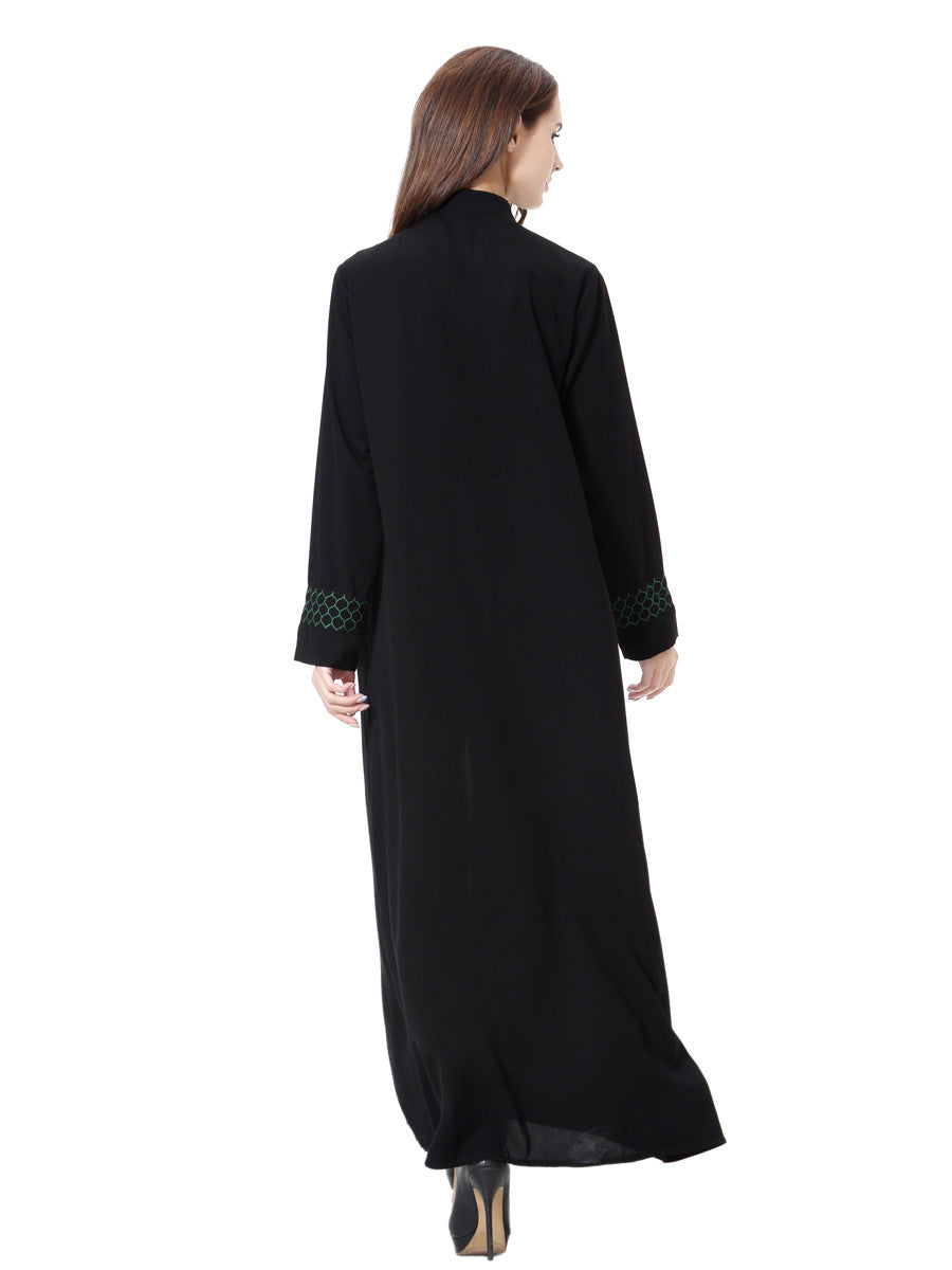 Women's Solid Color Long-sleeved Dress