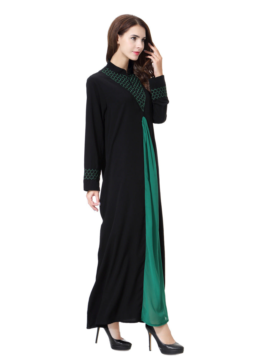 Women's Solid Color Long-sleeved Dress