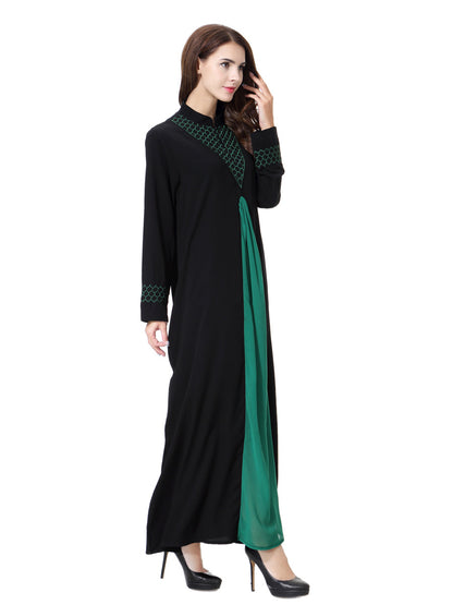 Women's Solid Color Long-sleeved Dress