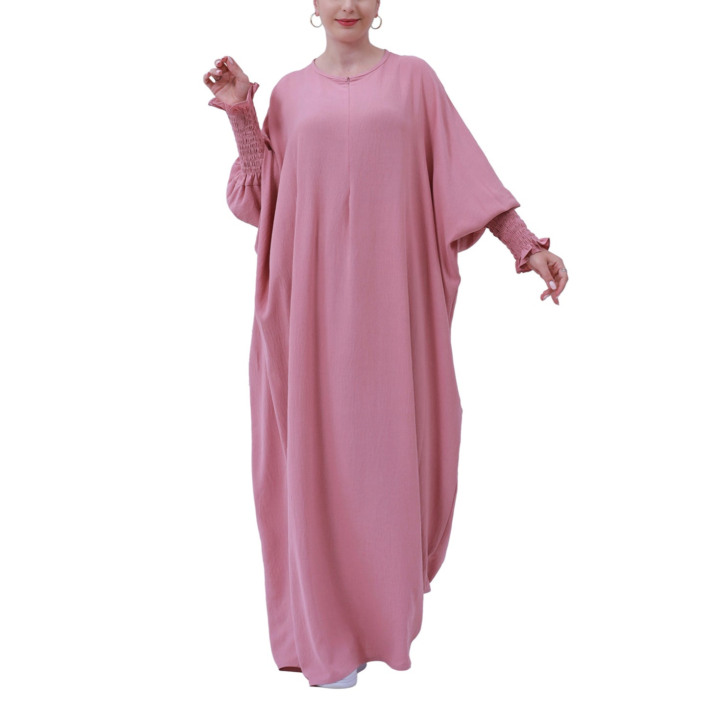 Plain Long Sleeve Bat Prayer Dress