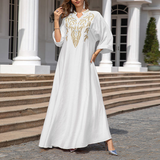 Women's Embroidered Abaya Dress