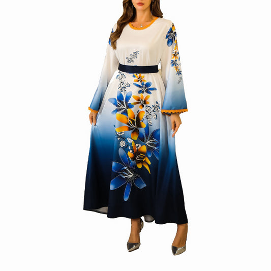 Women's Printed Floral Party Evening Dress