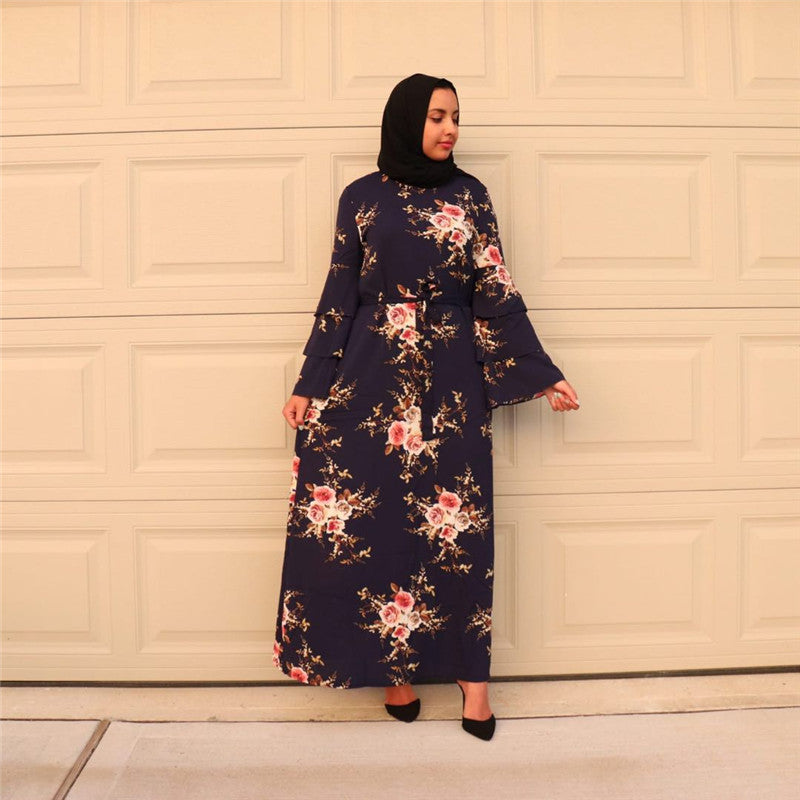 Printed Modest Bridal Party Dresses