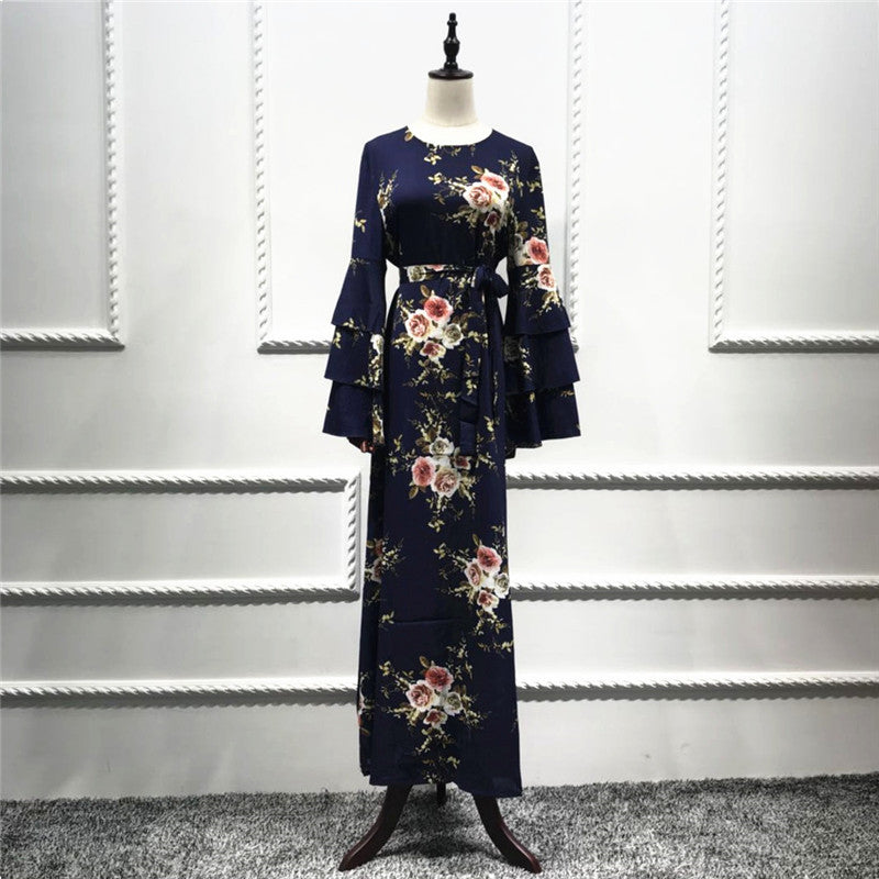 Printed Modest Bridal Party Dresses