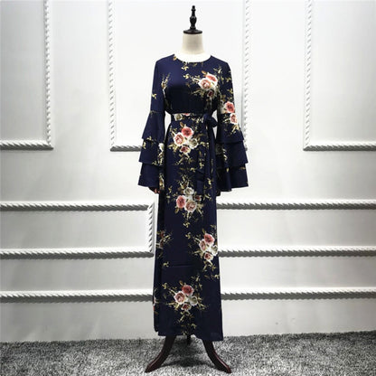 Printed Modest Bridal Party Dresses