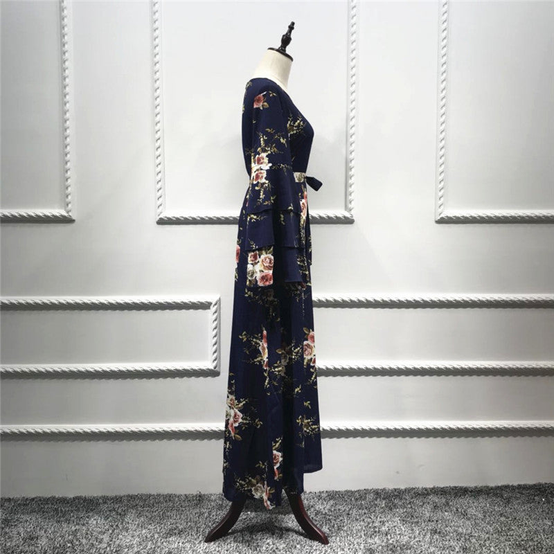 Printed Modest Bridal Party Dresses