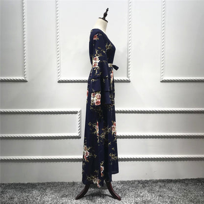 Printed Modest Bridal Party Dresses