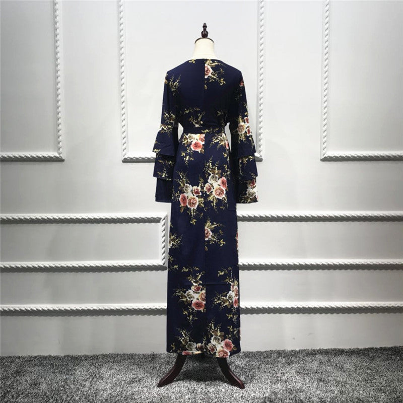 Printed Modest Bridal Party Dresses