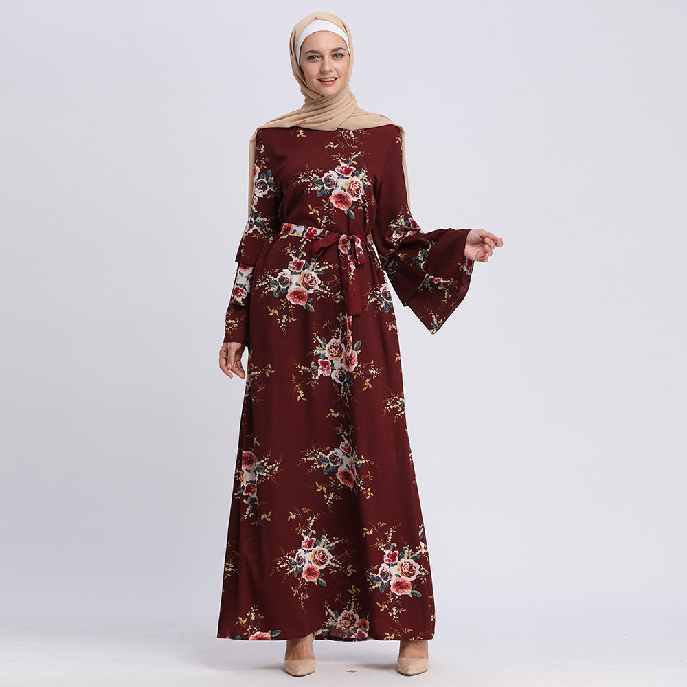 Printed Modest Bridal Party Dresses