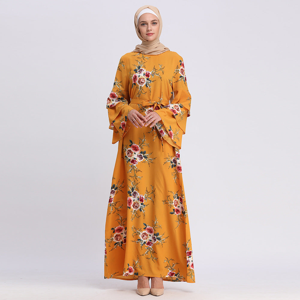 Printed Modest Bridal Party Dresses