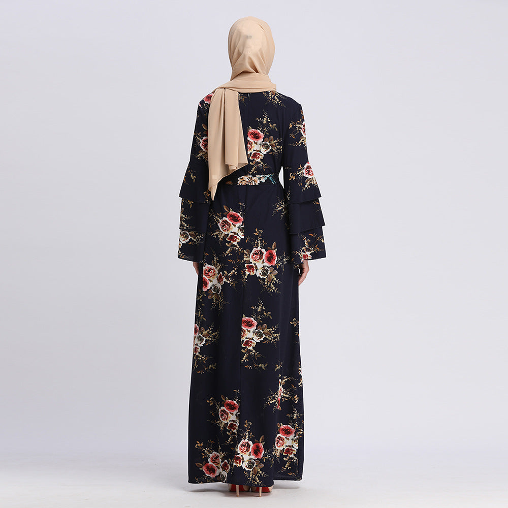 Printed Modest Bridal Party Dresses