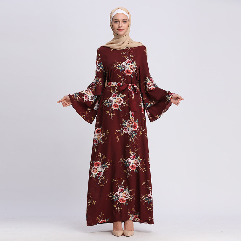 Printed Modest Bridal Party Dresses