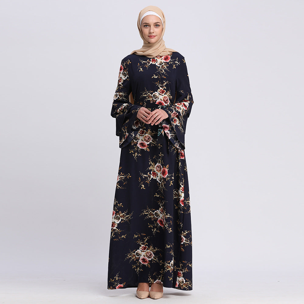 Printed Modest Bridal Party Dresses