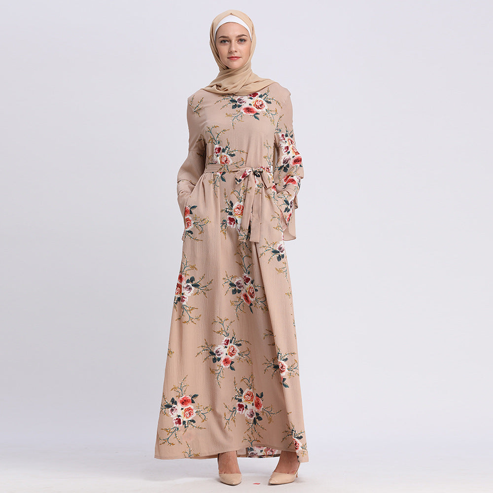 Printed Modest Bridal Party Dresses
