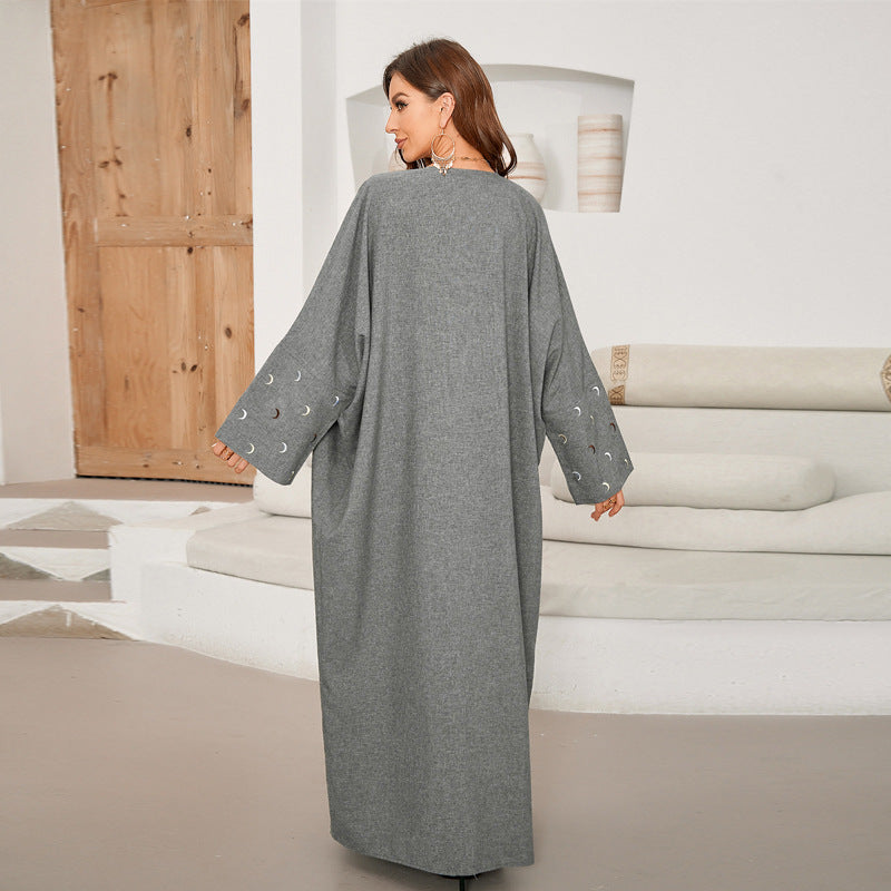 Elegant Cardigan Embroidered Moon Dress Robe
