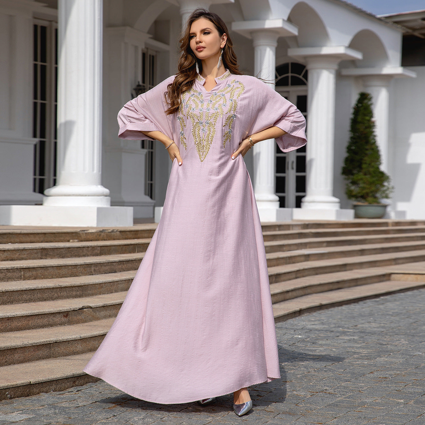 Women's Embroidered Abaya Dress