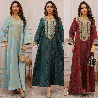 Women's Jacquard Evening Dress