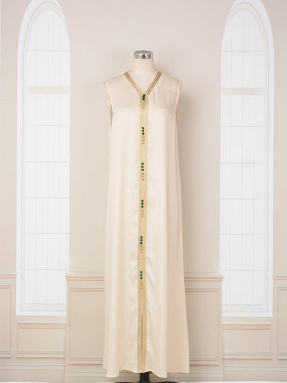 Women's Embroidered Cardigan Vest Two-piece Dress