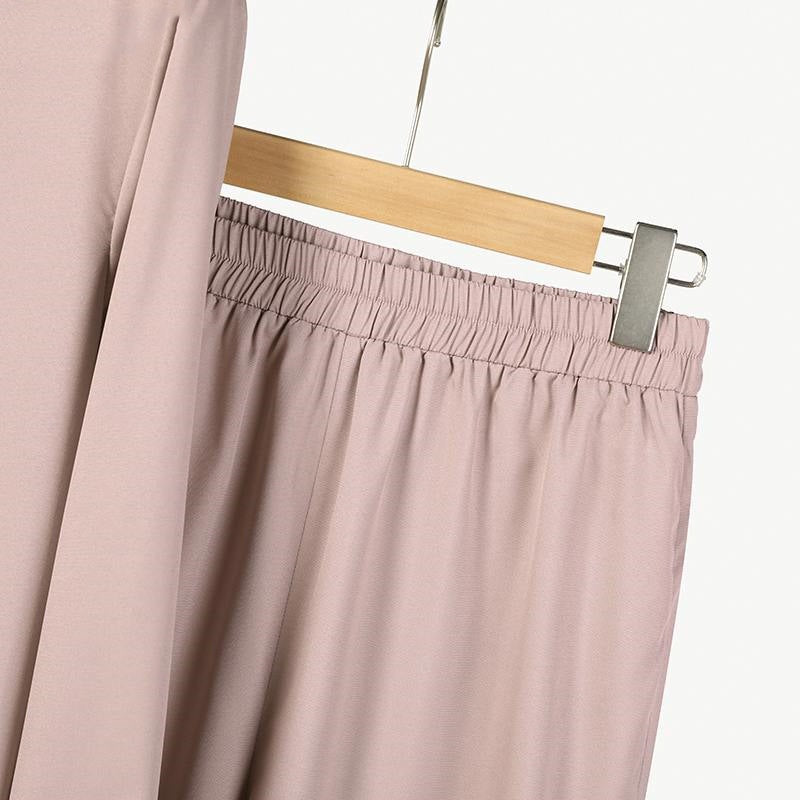 Women's Solid Color Lace Tops Trouser Two Piece Sets