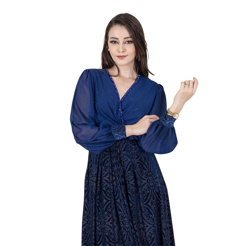 Women's Chiffon Hot Diamond Party Dress