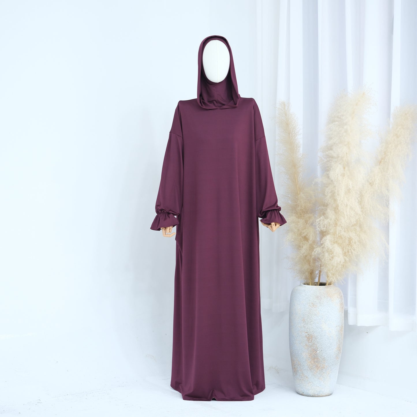 Women's Solid Color Hooded Casual Dress