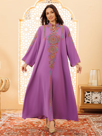 Women's Embroidered Home Gown Dress
