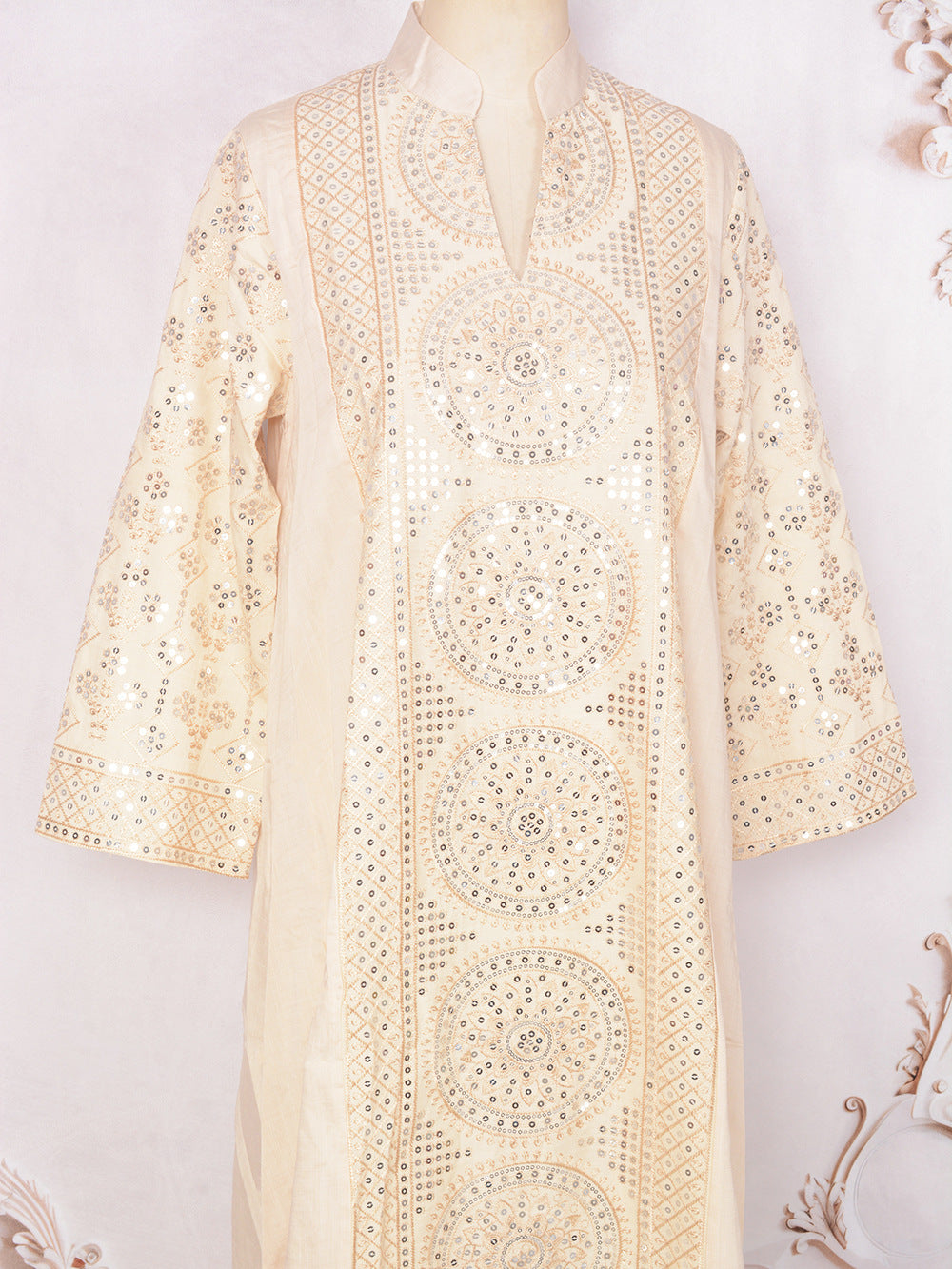 Women's V-neck Ethnic Dress