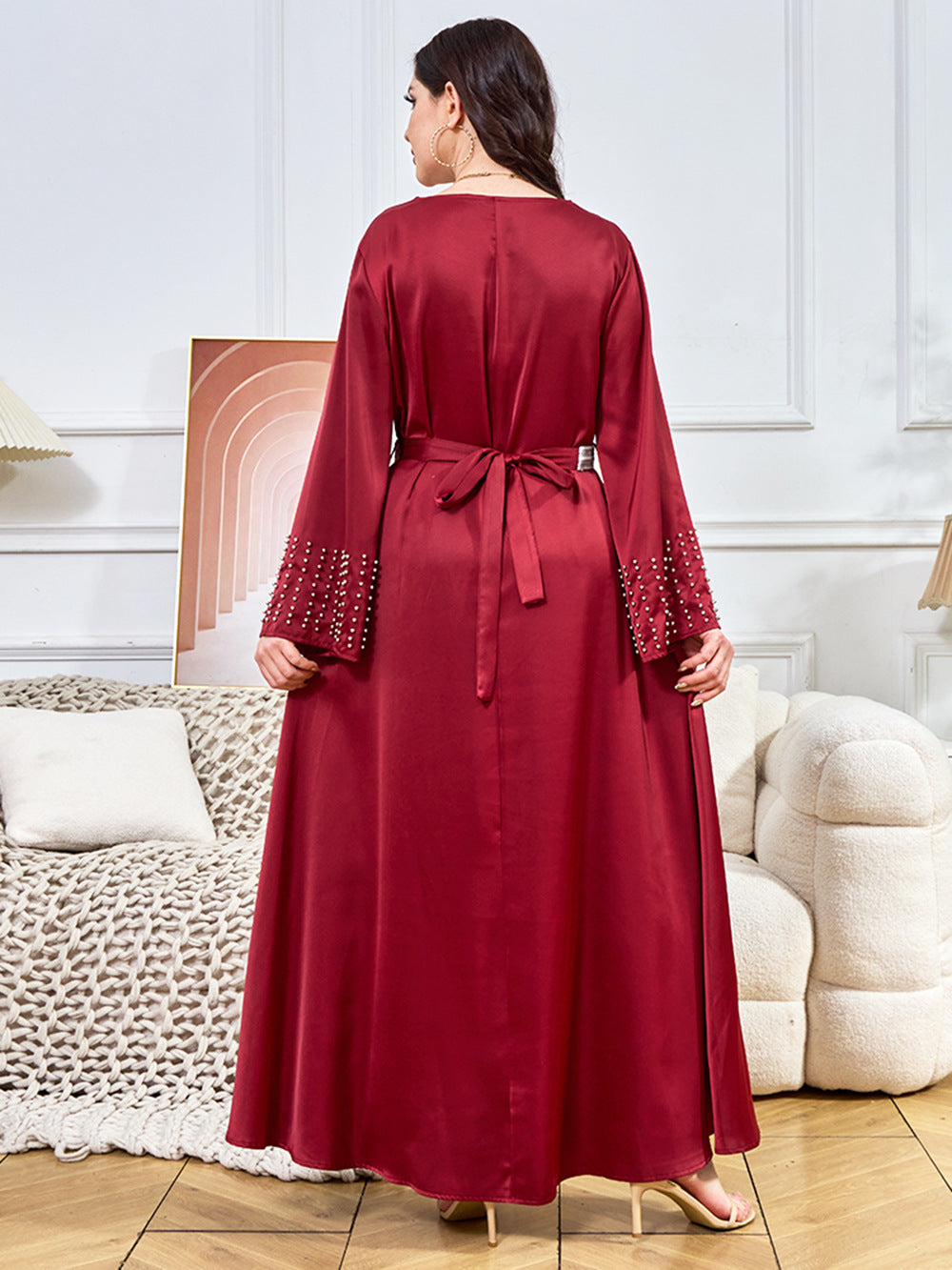 Women's Diamond-encrusted Large Swing Dress