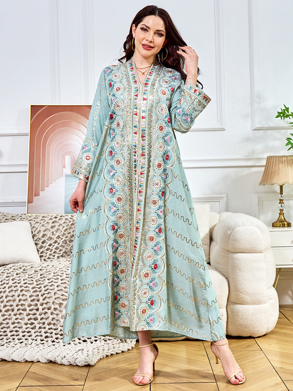 Women's V-neck Loose Evening Dress