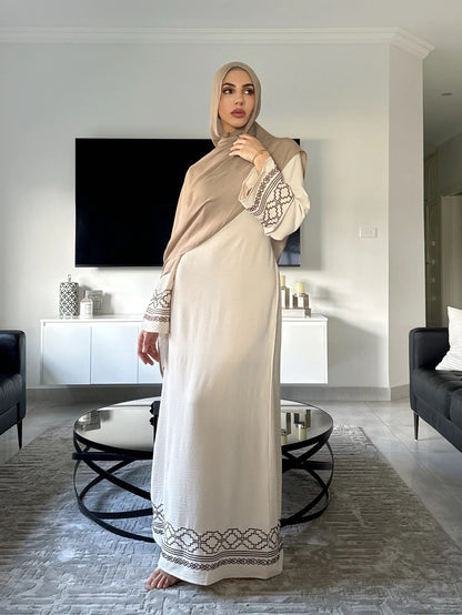 Women's Embroidered Cardigan Robe Dress