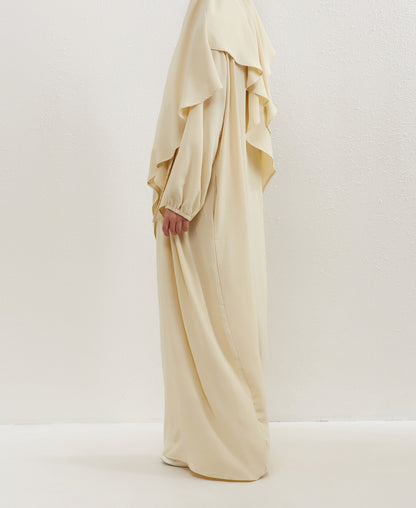 Women's Plain Maxi Dress and Hijab