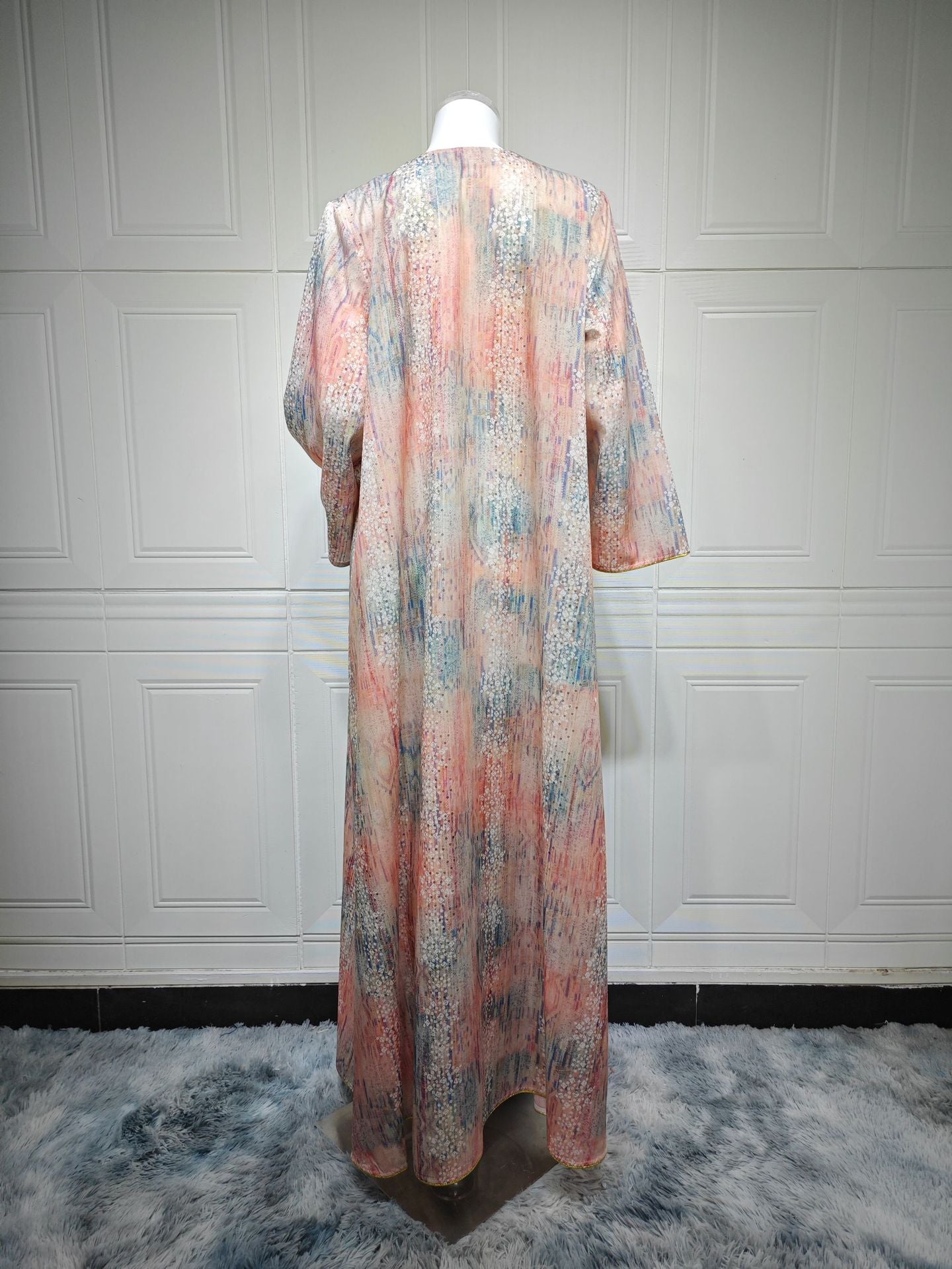 Women's Printed Beaded Embroidered Pullover Dress