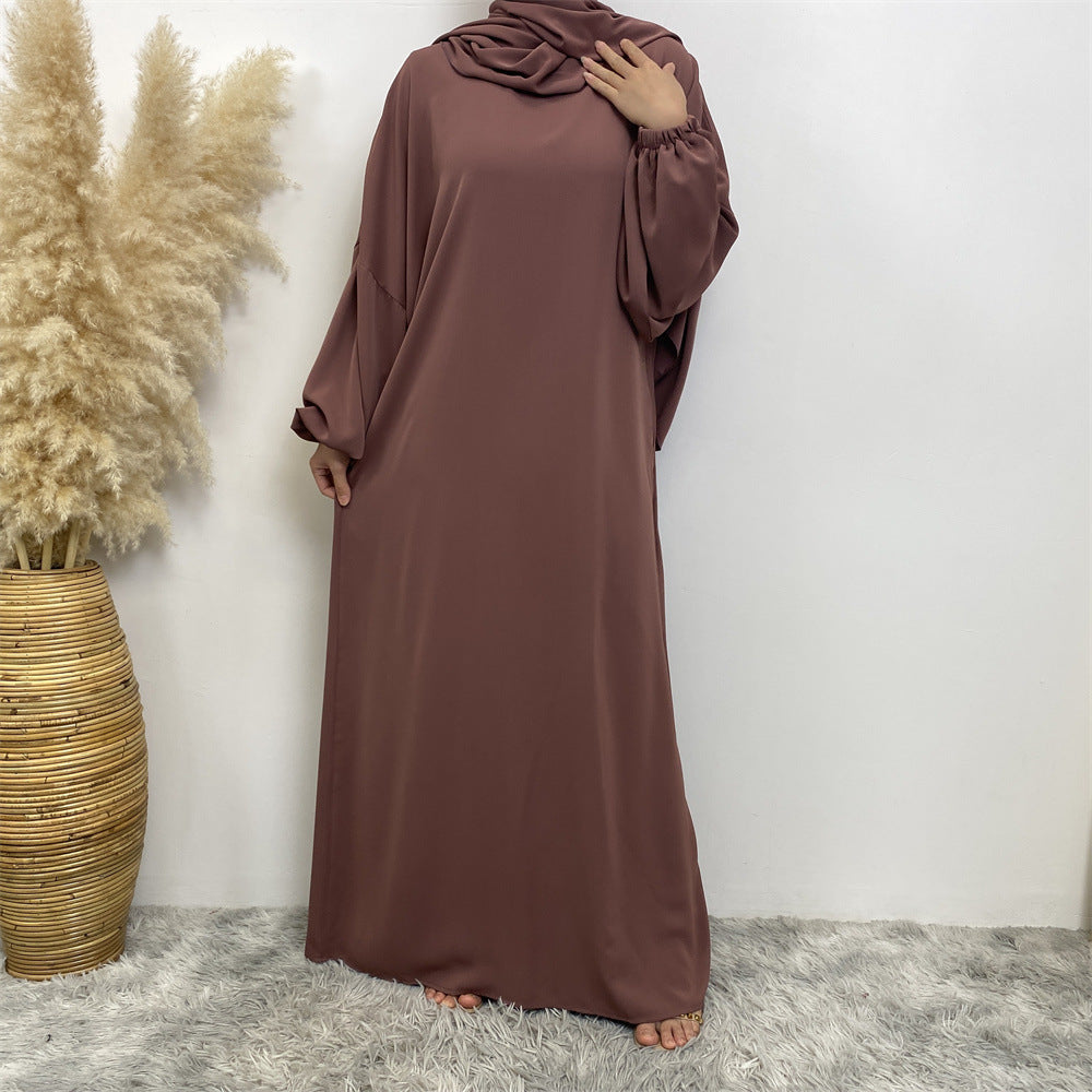 Women's Solid Color Dress with Pockets