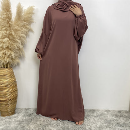 Women's Solid Color Dress with Pockets