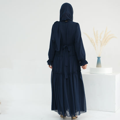 Women's Solid Color Maxi Abaya Dress