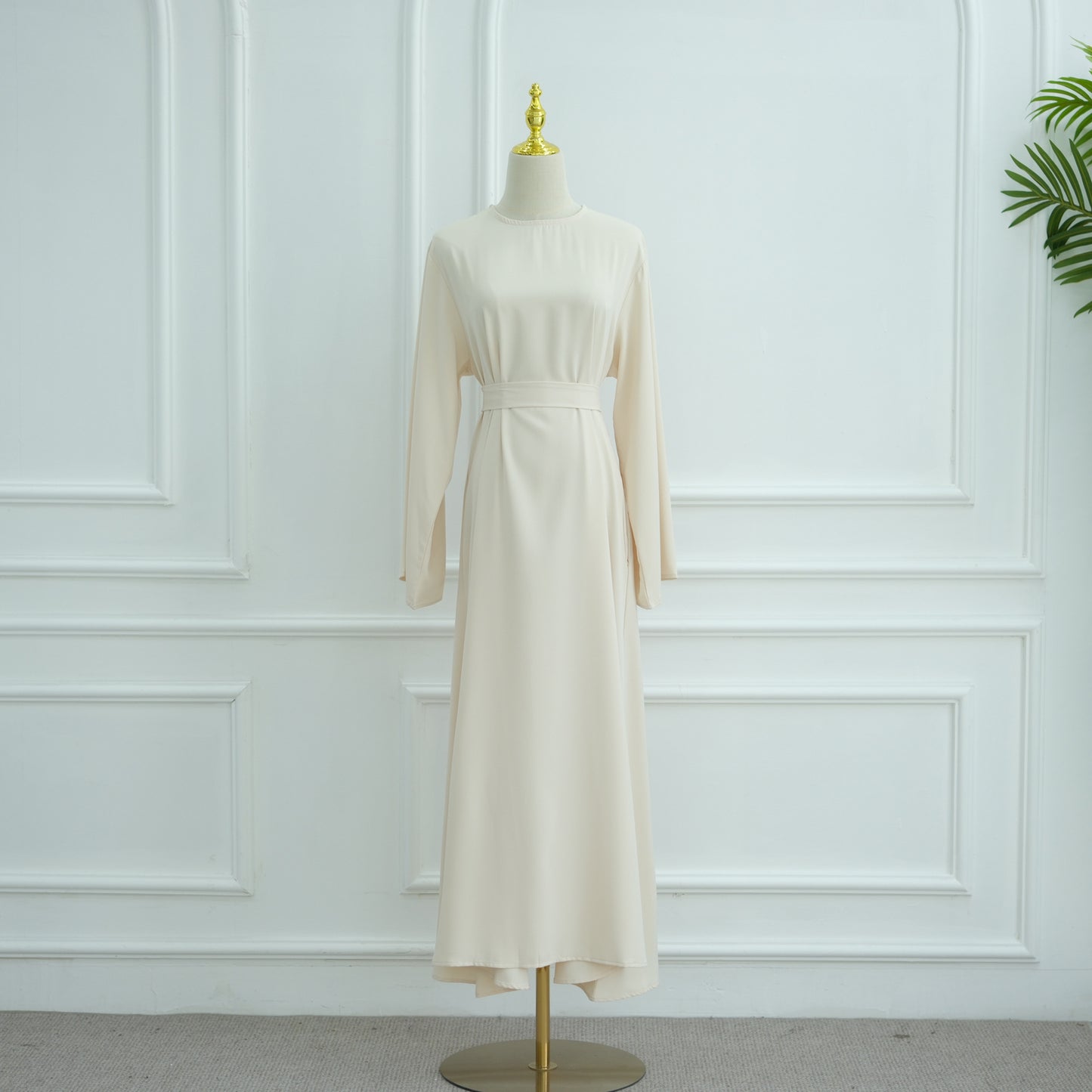 Premium Nida Fabric Modest Maxi Dress with Flared Silhouette