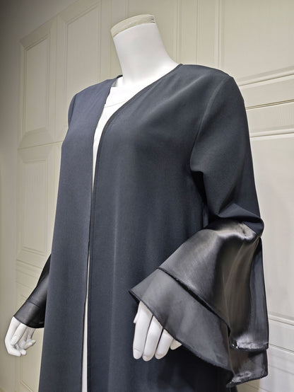 Women's Cardigan Ruffled Sleeve Dress