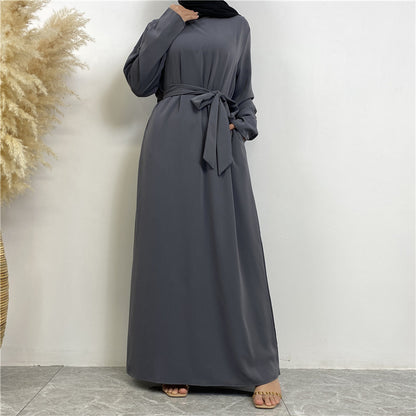 Women's Solid Lace-up Dresses